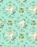 Whimsical Yellow Creature Abstract Flow Rug