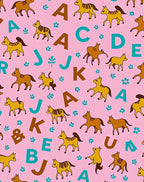Pink Horses And ABCs Rug