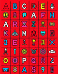 Retro Alphabet Pop Art Rug