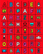 Retro Alphabet Pop Art Rug
