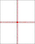 Red Abstract C-Shape Cross Rug