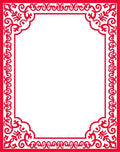 Vibrant Scarlet Floral Corner Accent Rug
