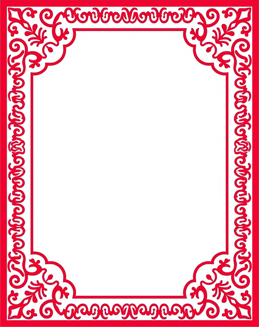 Vibrant Scarlet Floral Corner Accent Rug