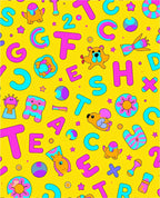 Whimsical Educational Alphabet Creatures Rug