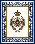 Grand Royal Crest Laurel Wreath Rug