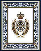 Grand Royal Crest Laurel Wreath Rug
