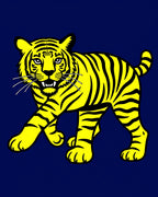 Bold Yellow Tiger Stripe Rug