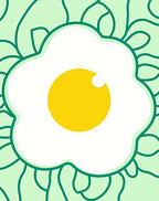 Sunny Side Up Egg Floral Rug