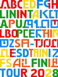 Bright Alphabet Blocks Composition Rug