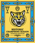 Bold Yellow Tiger Trophy Emblem Rug
