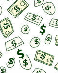 Dollar Bills Coins Scatter Pattern Rug