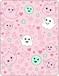 Cute Pink Ghost Heart Star Rug