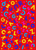 Bright Alphabet Scatter Rug