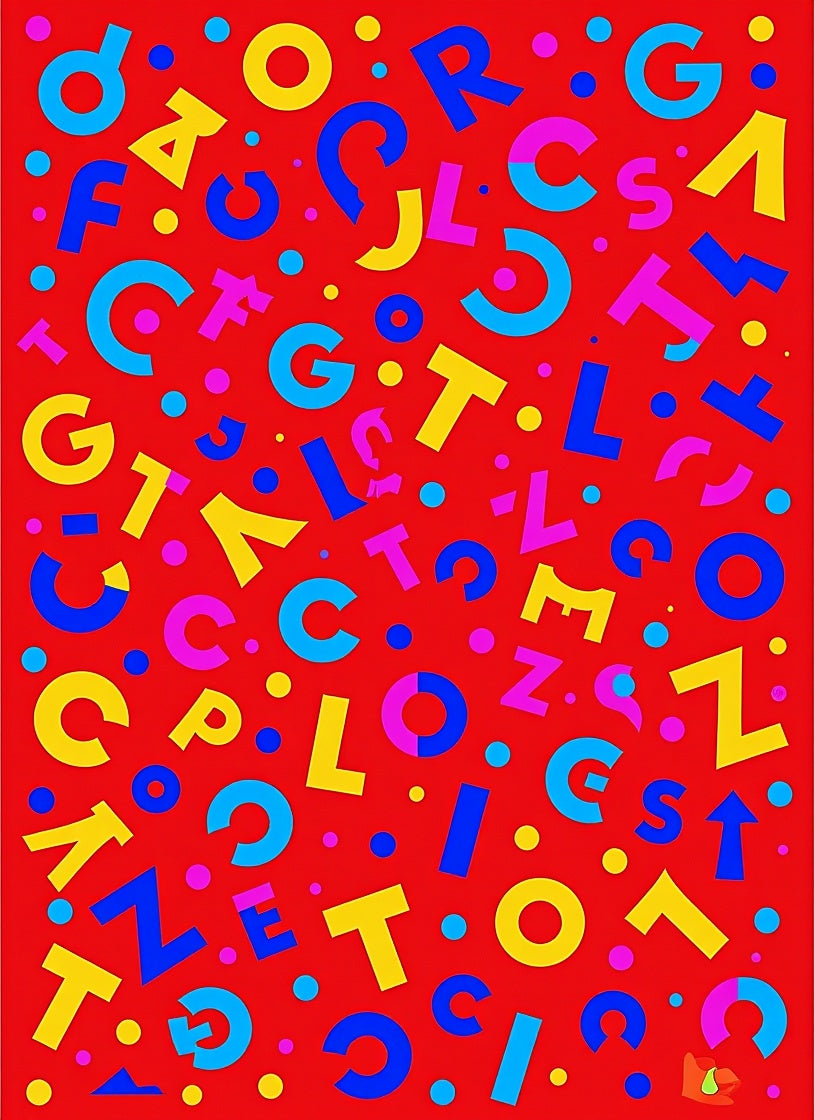Bright Alphabet Scatter Rug