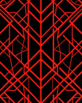 Bold Red Geometric Intersecting Lines Rug