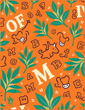 Orange Green Alphabet Animal Grove Rug