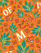 Orange Green Alphabet Animal Grove Rug