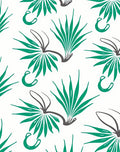 Teal Green Abstract Leafy Spray Rug