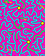 Whimsical Pink Maze Ribbon Rug