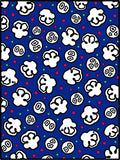 White Popcorn Dots Blue Rug