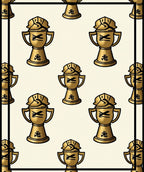 Golden Trophy Repeat Composition Rug