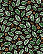 Tropical Green Leaves Autumn Bloom Rug