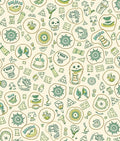Whimsical Doodle Creatures Yellow Green Rug