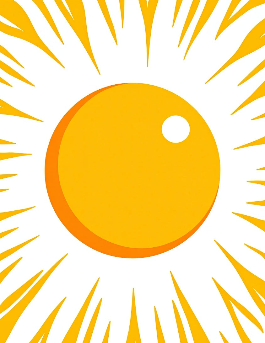 Radiant Sun Burst Yellow Rug