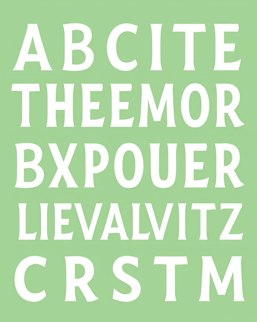 Mint Background White Alphabet Border Rug