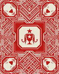 Crimson Trophy Starburst Geometric Rug