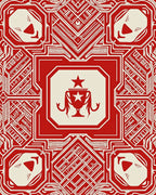 Crimson Trophy Starburst Geometric Rug