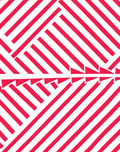 Red White Angular Strips Rug