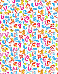 Jazzy Alphabet Letters Collage Rug