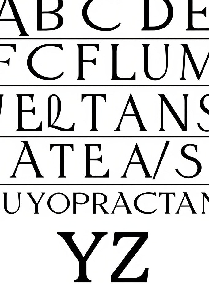 Elegant Serif Alphabet Black White Rug