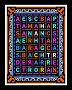 Vibrant Color Block Typographic Square Rug