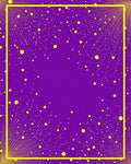 Vibrant Purple Yellow Bursting Particles Rug