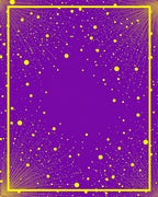 Vibrant Purple Yellow Bursting Particles Rug