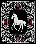 White Horse Regal Scrollwork Medallion Rug