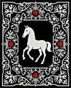 White Horse Regal Scrollwork Medallion Rug