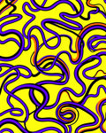 Vibrant Purple Orange Swirls Rug