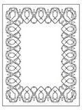 Art Nouveau Detailed Botanical Frame Rug