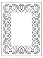 Art Nouveau Detailed Botanical Frame Rug
