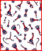 Red and Blue Toy Ice Skate Collection Rug