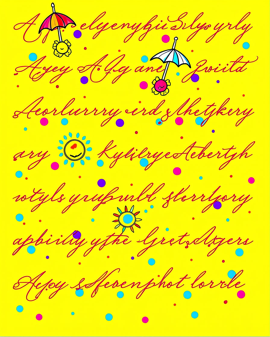Cute Yellow Polka Dot Sun Umbrellas Rug