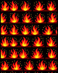 Fiery Flames With Gold Sparks Rug