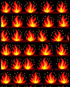 Fiery Flames With Gold Sparks Rug