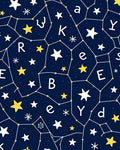 Cosmic Alphabet Constellation Navy Rug