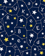 Cosmic Alphabet Constellation Navy Rug