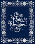 Winter Wonderland Snowflake Frame Rug