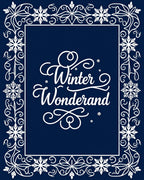 Winter Wonderland Snowflake Frame Rug